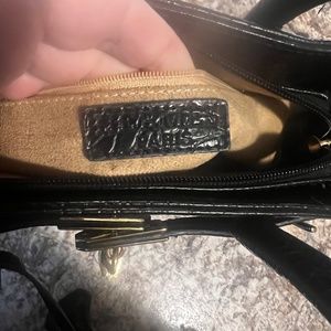 Black leather bag